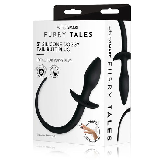 WhipSmart Furry Tales 3'' Silicone Doggy Tail Butt Plug - Take A Peek