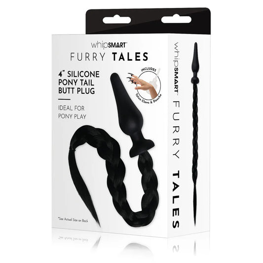 WhipSmart Furry Tales 4 Inch Silicone Pony Tail Butt Plug - Take A Peek