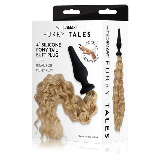 WhipSmart Furry Tales 4 Inch Silicone Pony Tail Butt Plug - Take A Peek