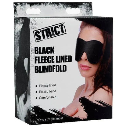 Black Fleece Lined Blindfold - Take A Peek