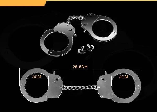 Fetish Pleasure Metal Hand Cuffs Silver - Take A Peek