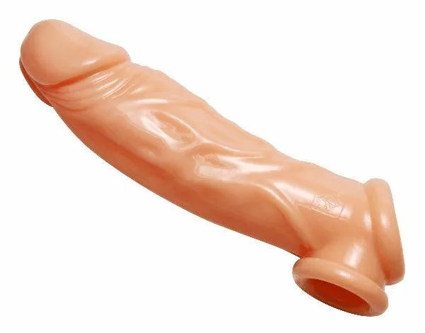 Realistic Flesh Penis Enhancer and Ball Stretcher - Take A Peek