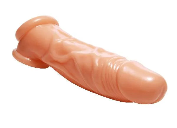 Realistic Flesh Penis Enhancer and Ball Stretcher - Take A Peek