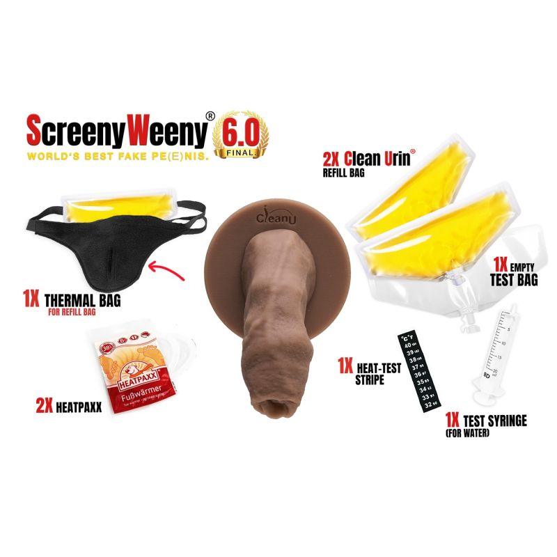 Screeny Weeny 6.0 Uncut Latino Brown - Take A Peek