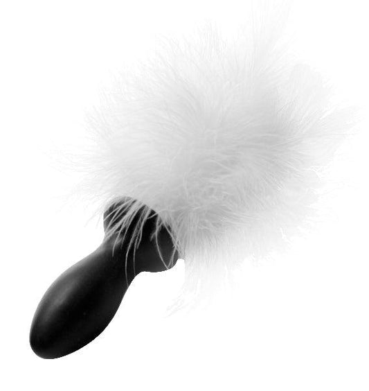 White Bunny Tail Anal Plug - Take A Peek