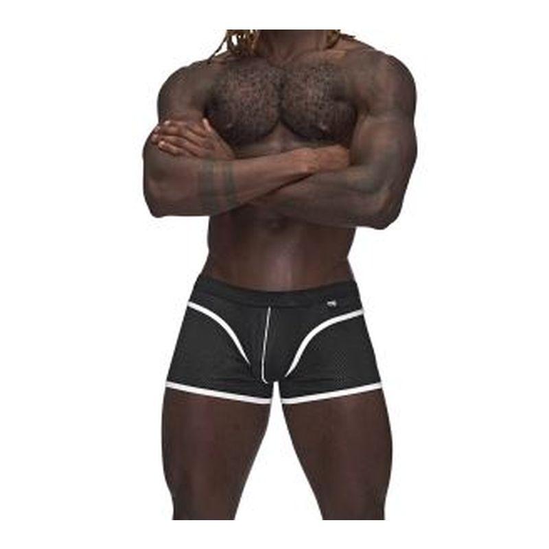 Male Power Sport Mesh Mini Short Black - Take A Peek