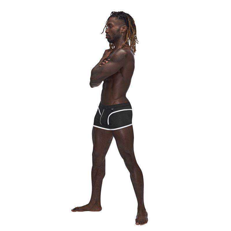 Male Power Sport Mesh Mini Short Black - Take A Peek