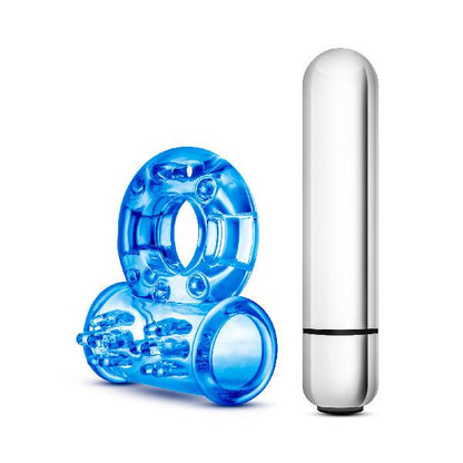 Stay Hard 10 Function Vibrating Bull Ring Blue - Take A Peek