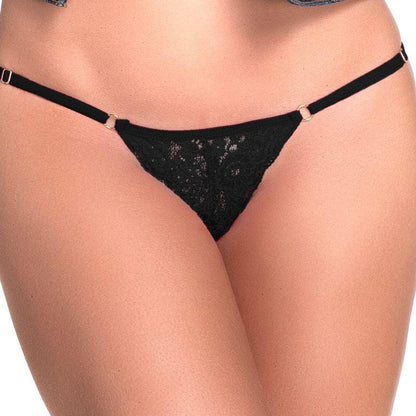 Lace Keyhole Pantie Black - Take A Peek