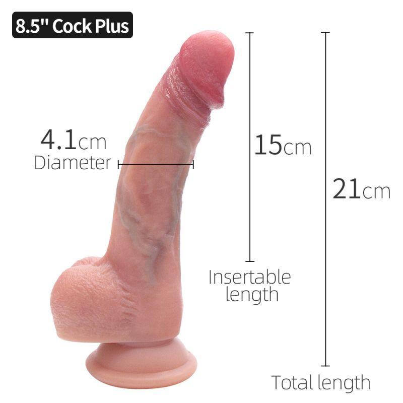 Realistic Silicone Cock w Suction 7in - Take A Peek