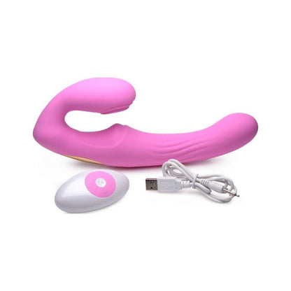 15X U-Pulse Strapless Strap-On w Remote Pink - Take A Peek