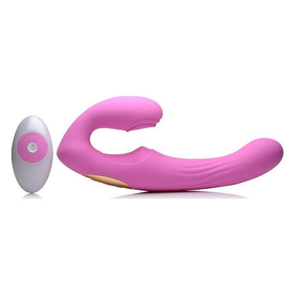 15X U-Pulse Strapless Strap-On w Remote Pink - Take A Peek