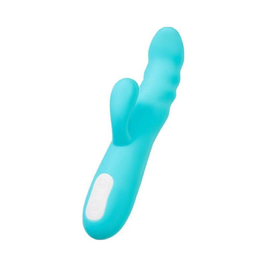 JOS Merry Swirl Rotating Shaft Rabbit Vibrator Blue - Take A Peek