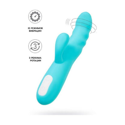 JOS Merry Swirl Rotating Shaft Rabbit Vibrator Blue - Take A Peek