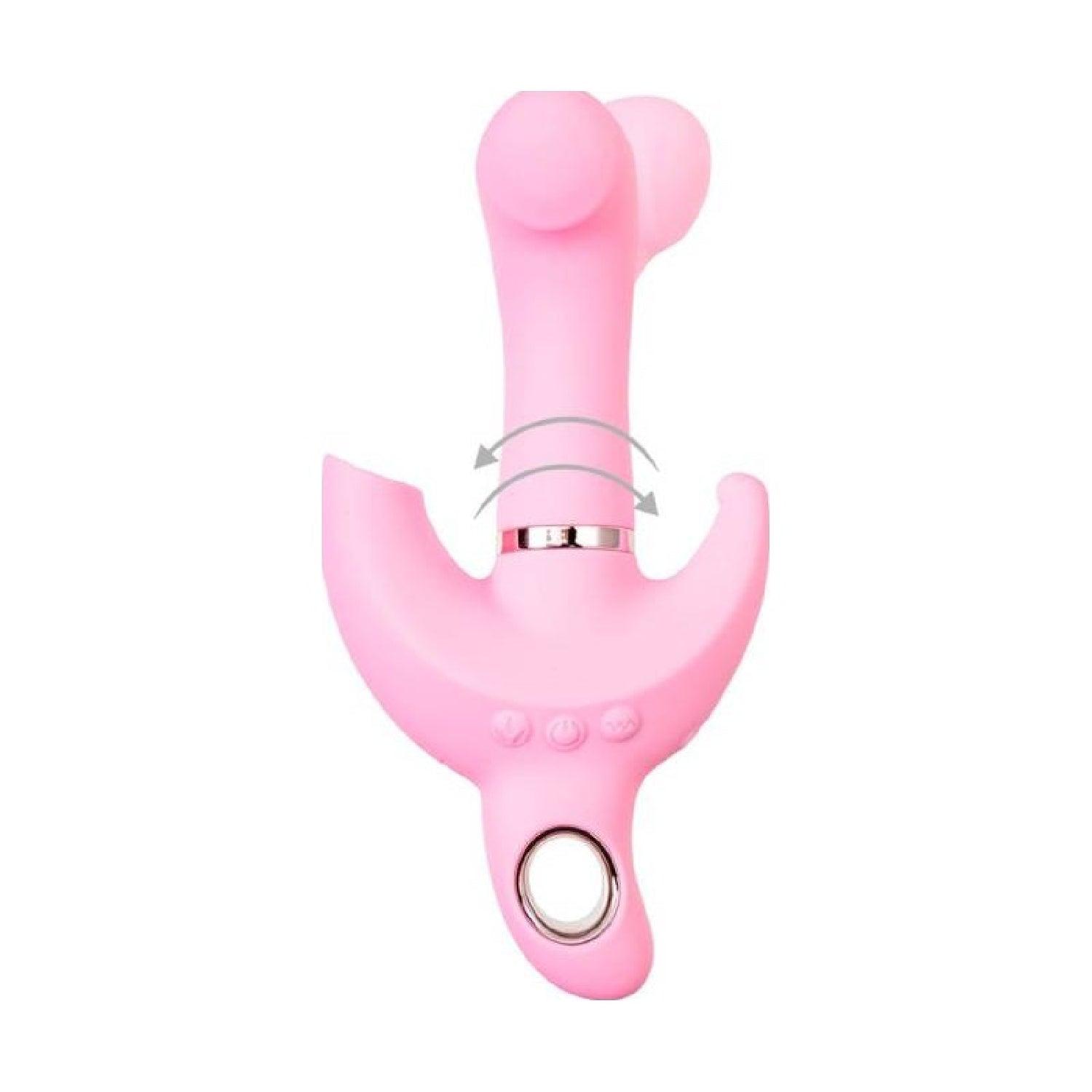 JOS Twist Me Triple G-Spot, Anal and Clit Stim Vibrator Pink - Take A Peek