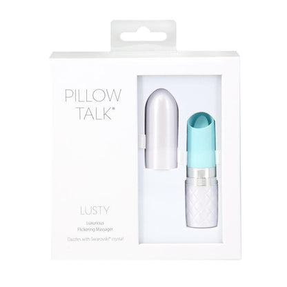 Pillow Talk Lusty Flickering Massager Teal - Take A Peek