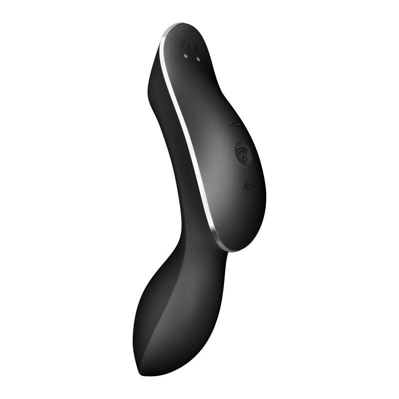 Satisfyer Curvy Trinity 2 Insertable Air Pulse Vibrator Black - Take A Peek