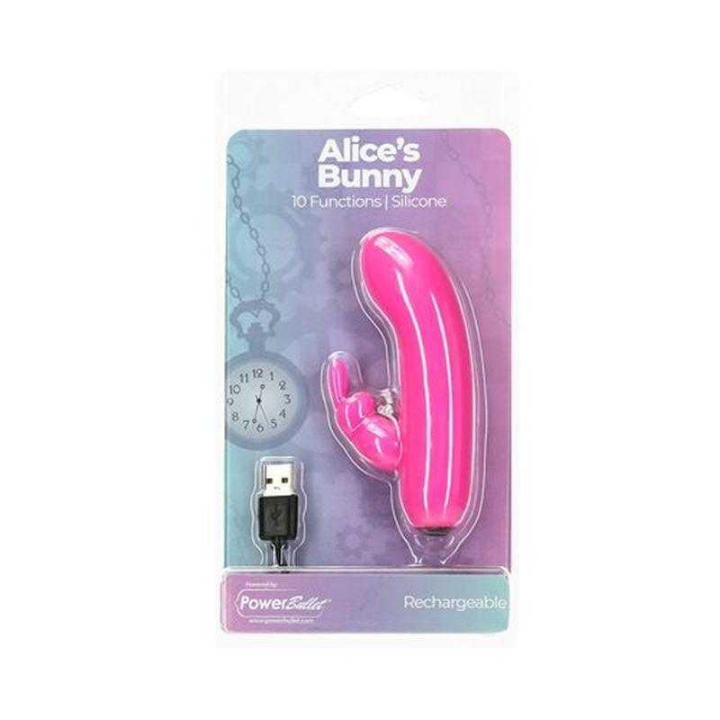 Alices Bunny Rechargeable Bullet w Rabbit Sleeve Pink - Take A Peek