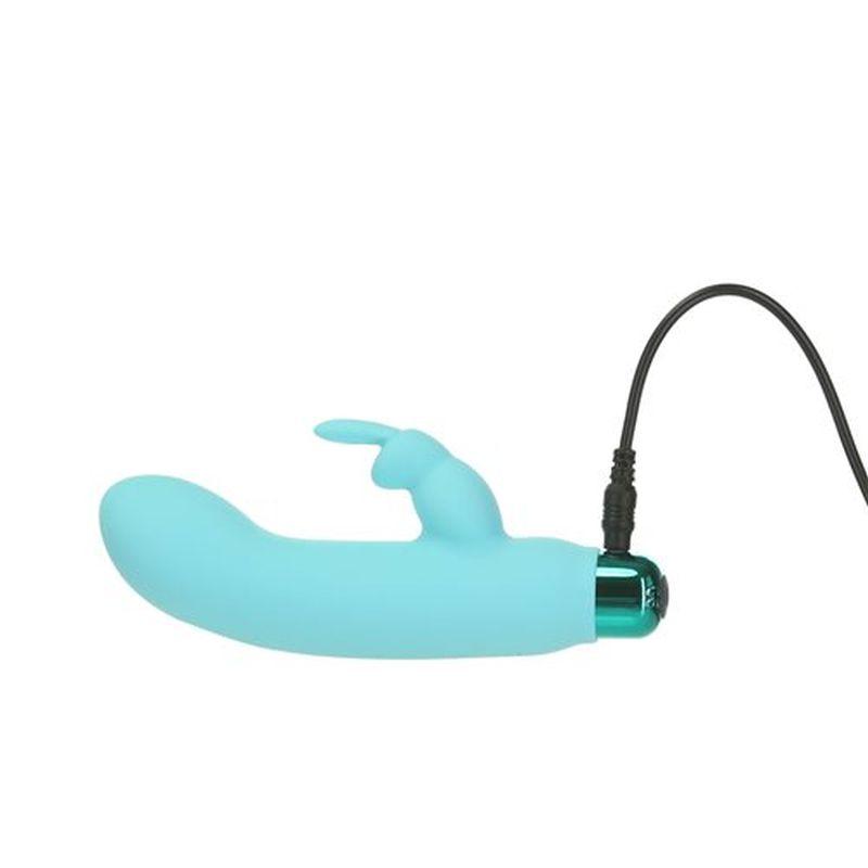 Alices Bunny Rechargeable Bullet w Rabbit Sleeve Teal - Take A Peek