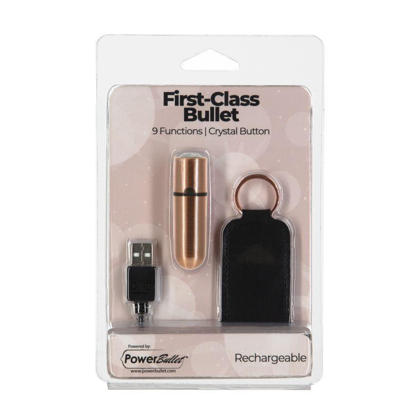 Power Bullet First Class Rechargeable Bulllet w Crystal Rose Gold - Take A Peek