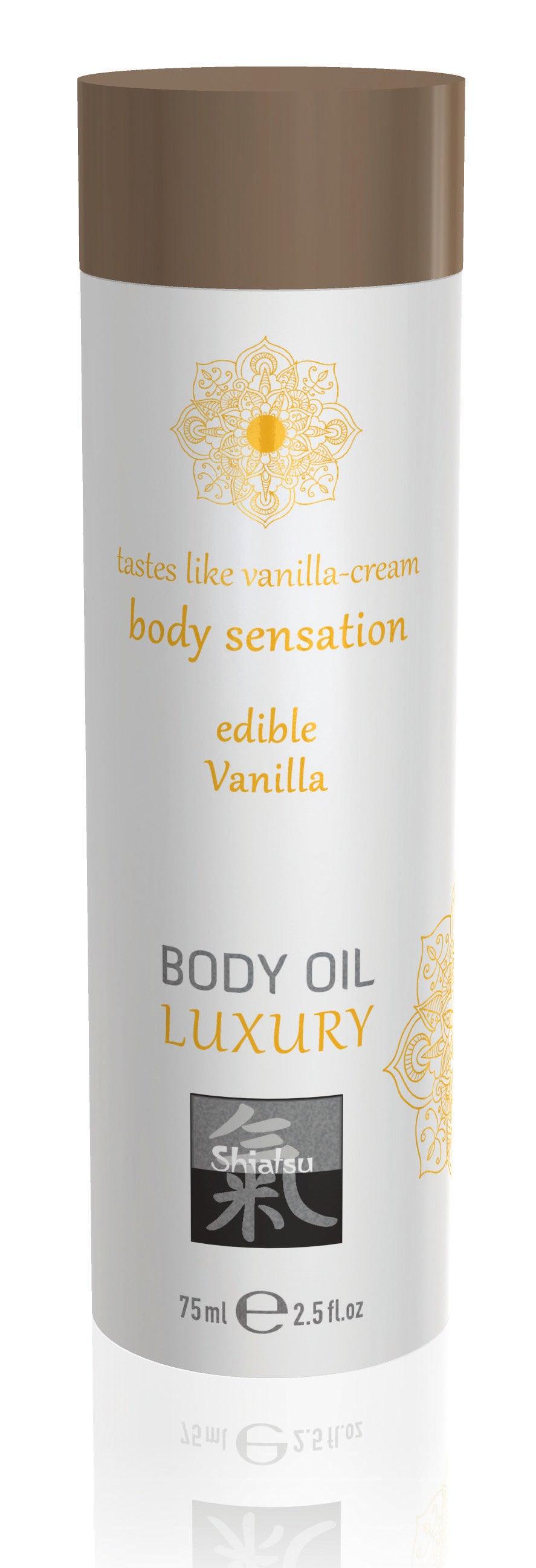 Shiatsu Luxury Body Oil Edible Vanilla - Take A Peek