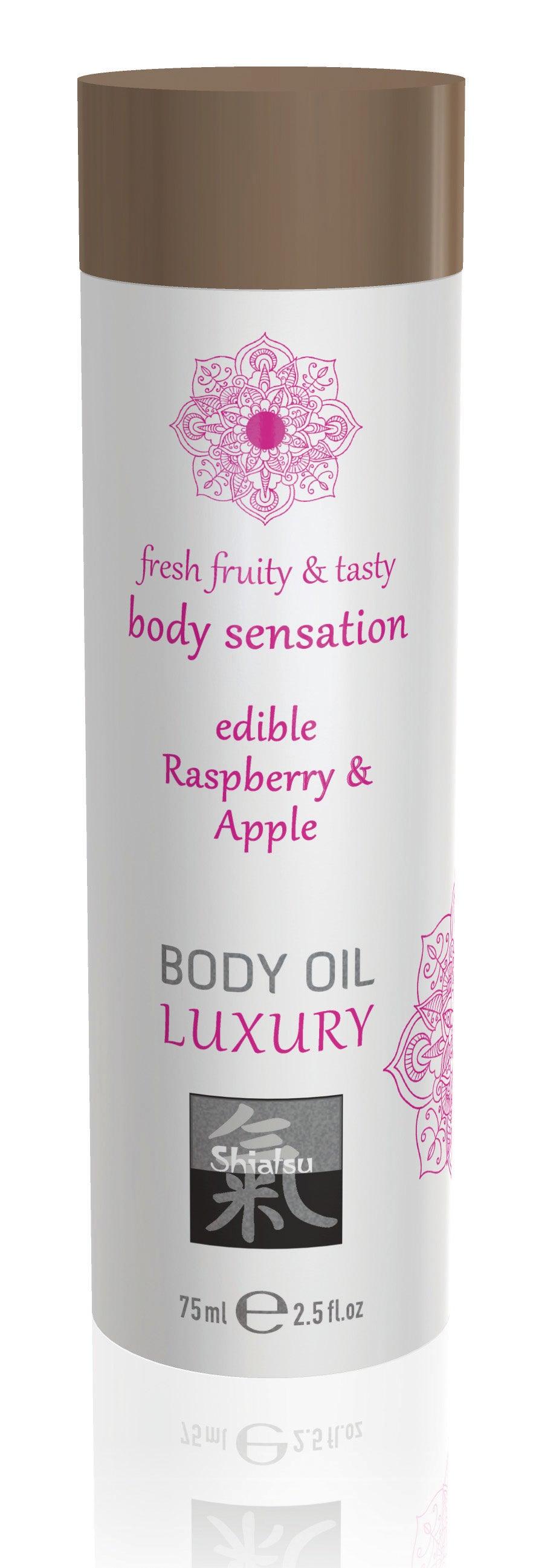 Shiatsu Luxury Body Oil Edible Raspberry and Apple - Take A Peek