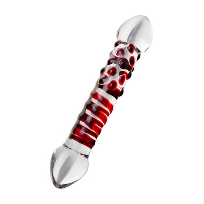 Sexus Glass Dildo Red Delight 19cm - Take A Peek