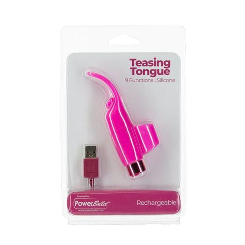 Power Bullet Teasing Tongue w Rechargeable Bullet Pink - Take A Peek