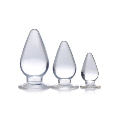 Triple Cones 3 Pc Anal Plug Set Clear - Take A Peek