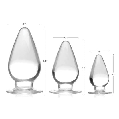 Triple Cones 3 Pc Anal Plug Set Clear - Take A Peek