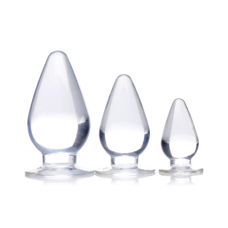 Triple Cones 3 Pc Anal Plug Set Clear - Take A Peek