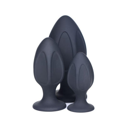 Triple Juicers Silicone Anal Plug Set Black - Take A Peek