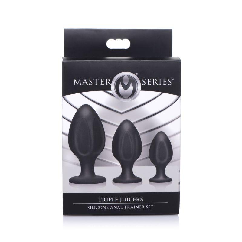 Triple Juicers Silicone Anal Plug Set Black - Take A Peek