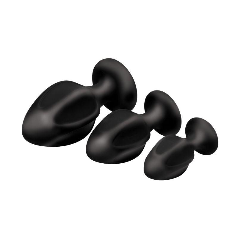 Triple Juicers Silicone Anal Plug Set Black - Take A Peek