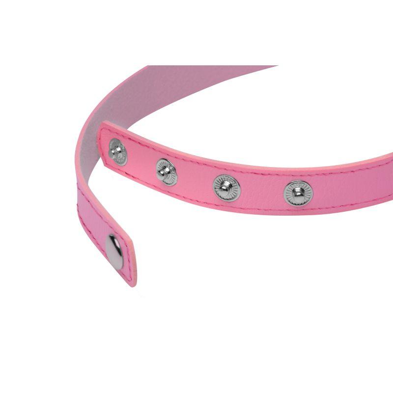 Kinky Kitty Ring Slim Choker Pink - Take A Peek