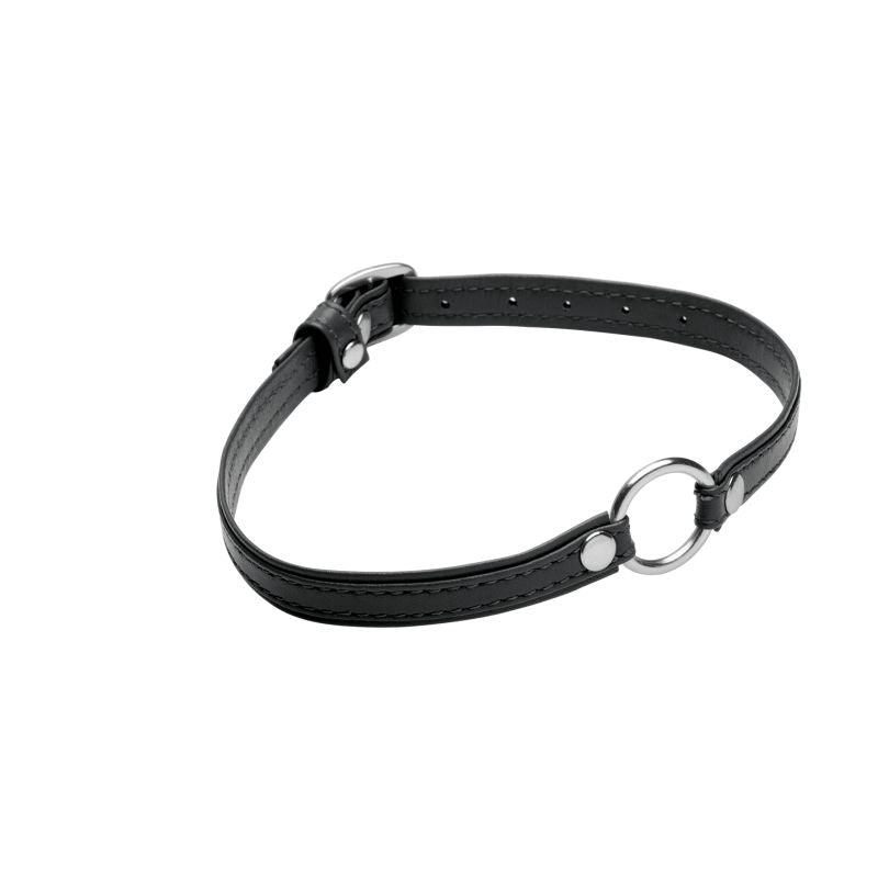 Sex Pet Leather Choker w/ Silver Ring Black - Take A Peek