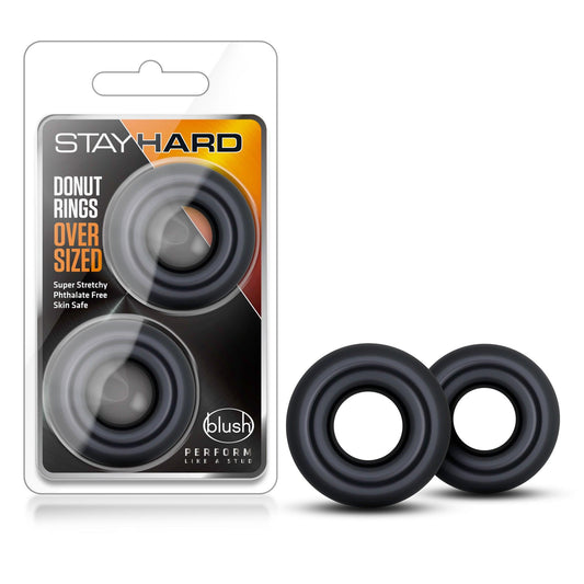 Stay Hard Donut Rings Oversized Black - Take A Peek