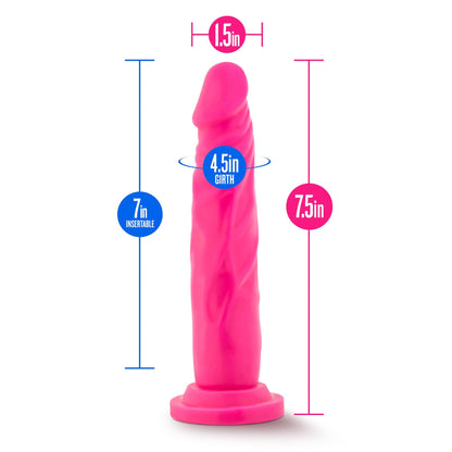 Neo Dual Density Cock Neon 7.5in Pink - Take A Peek