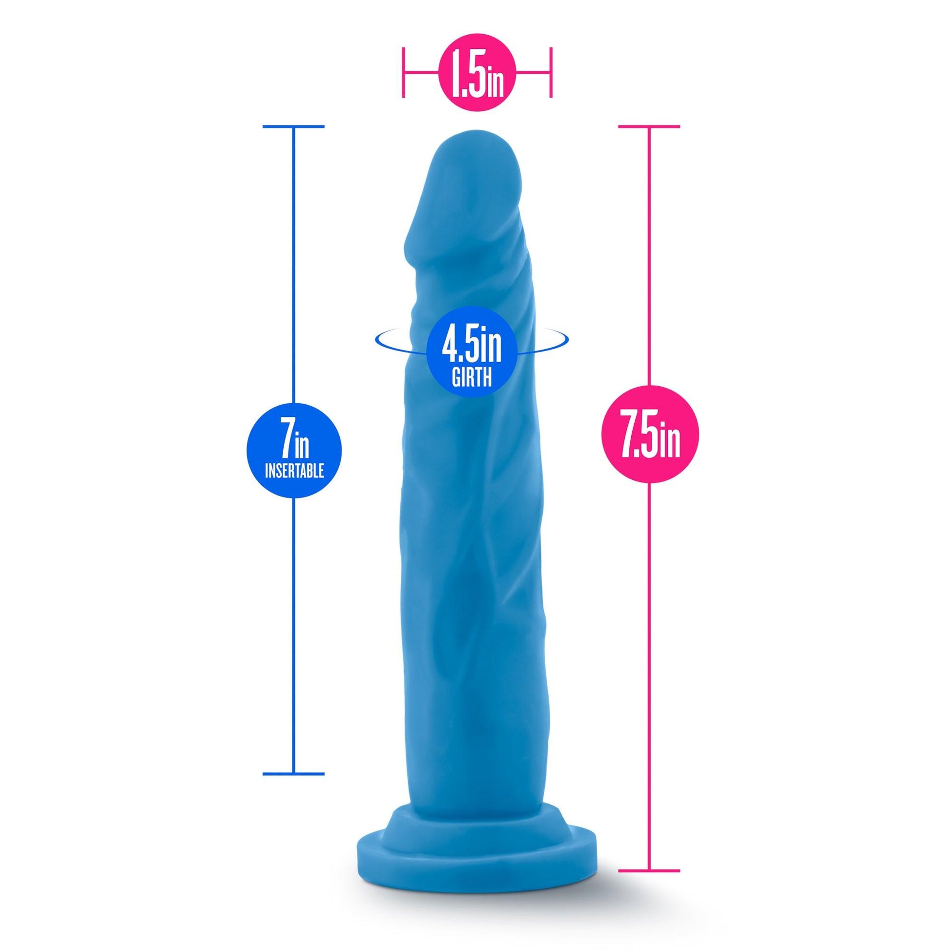 Neo Dual Density Cock Neon 7.5in Blue - Take A Peek