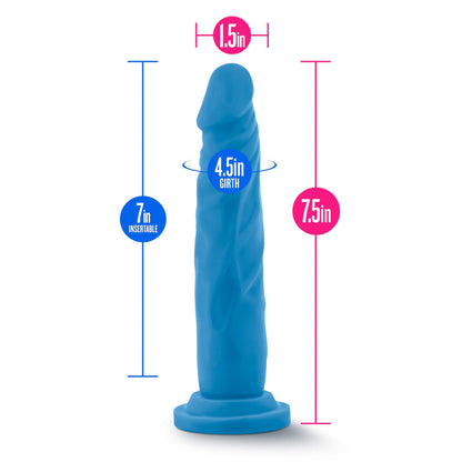 Neo Dual Density Cock Neon 7.5in Blue - Take A Peek