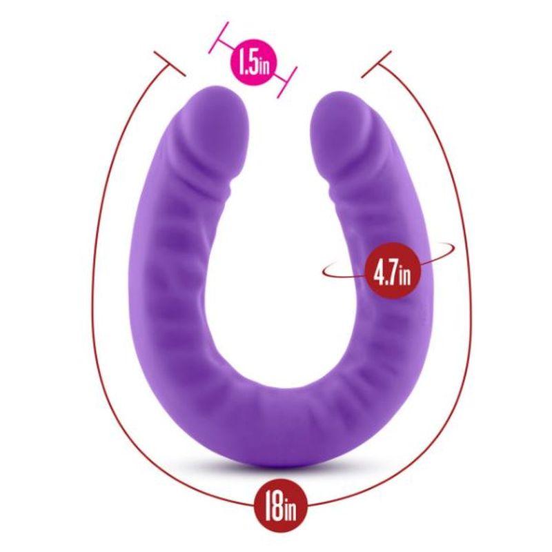 Ruse Silicone Slim 18in Purple Double Dong - Take A Peek