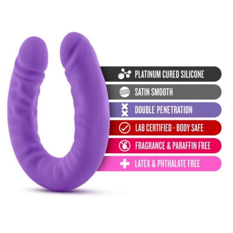 Ruse Silicone Slim 18in Purple Double Dong - Take A Peek