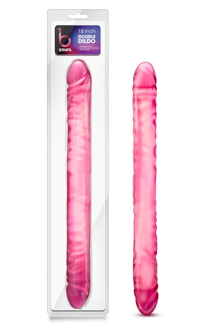 B Yours Double Dildo Beige 18in - Take A Peek