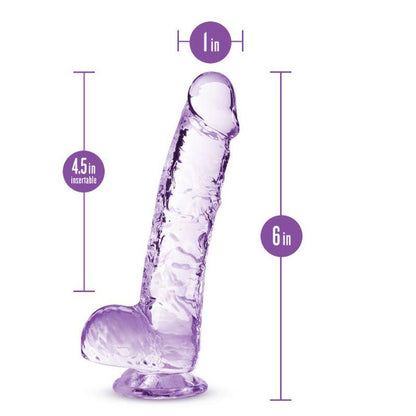 Naturally Yours 6" Crystaline Dildo Amethyst - Take A Peek