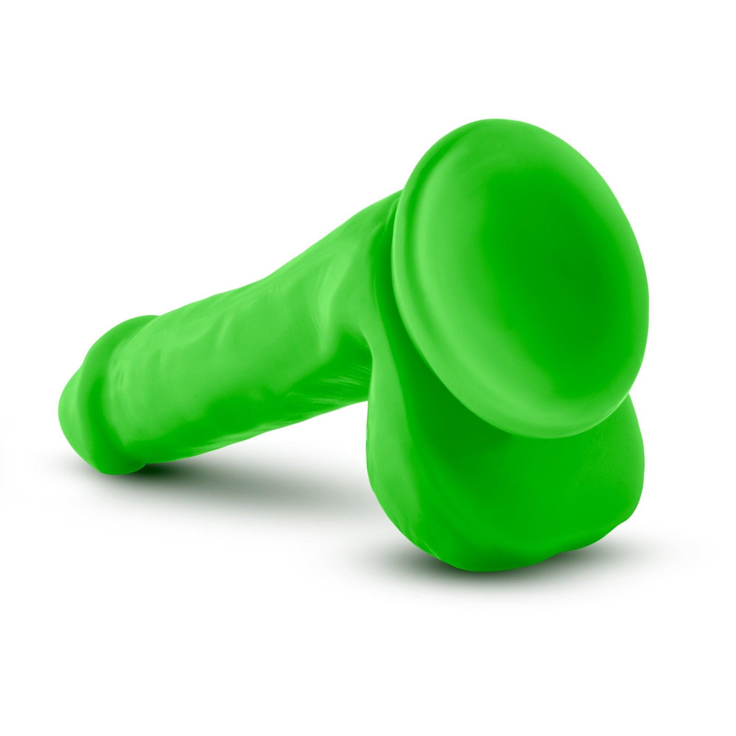 Neo Dual Density Cock With Balls 6 Inch Neon Green - Take A Peek