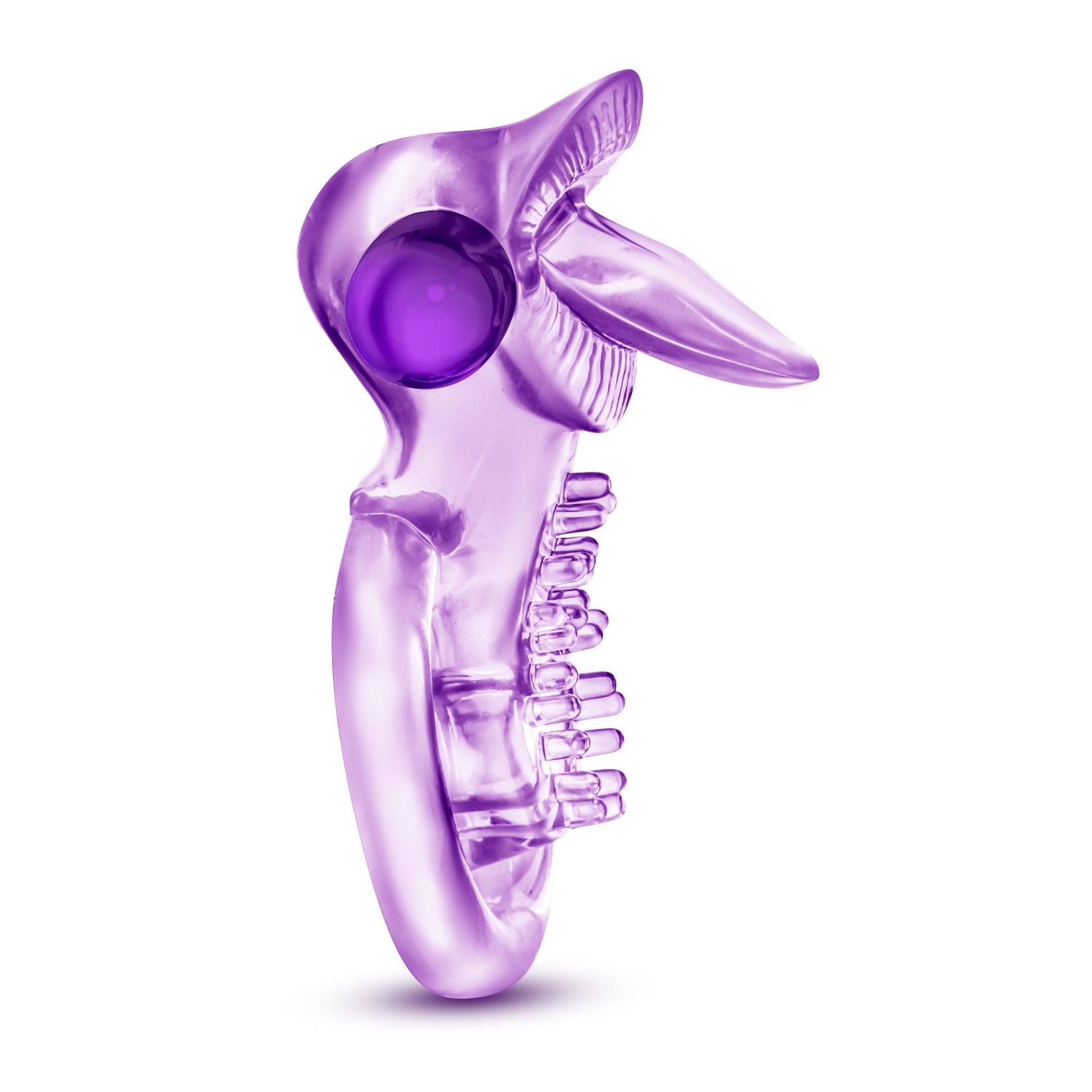 Play With Me Lick It Vibrating Double Strap Cock Ring Purple - Take A Peek