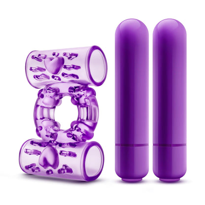 Play With Me Double Play Dual Vibrating Cock Ring Purple - Take A Peek