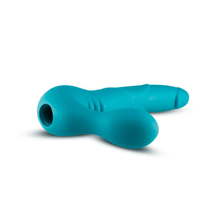 Temptasia Luna Strapless Silicone Dildo Teal - Take A Peek