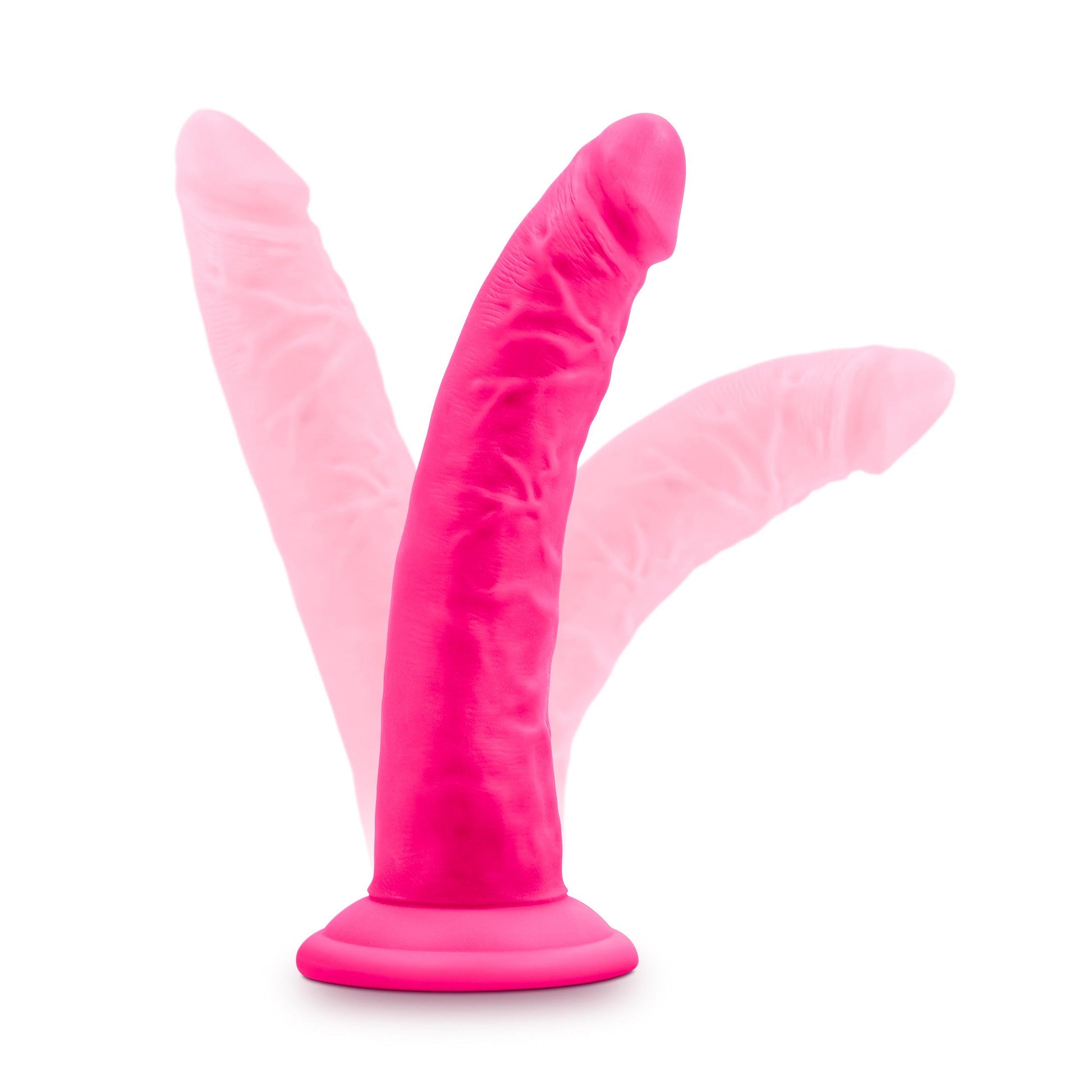 Neo Elite 7.5in Silicone Dual Density Cock Neon Pink - Take A Peek