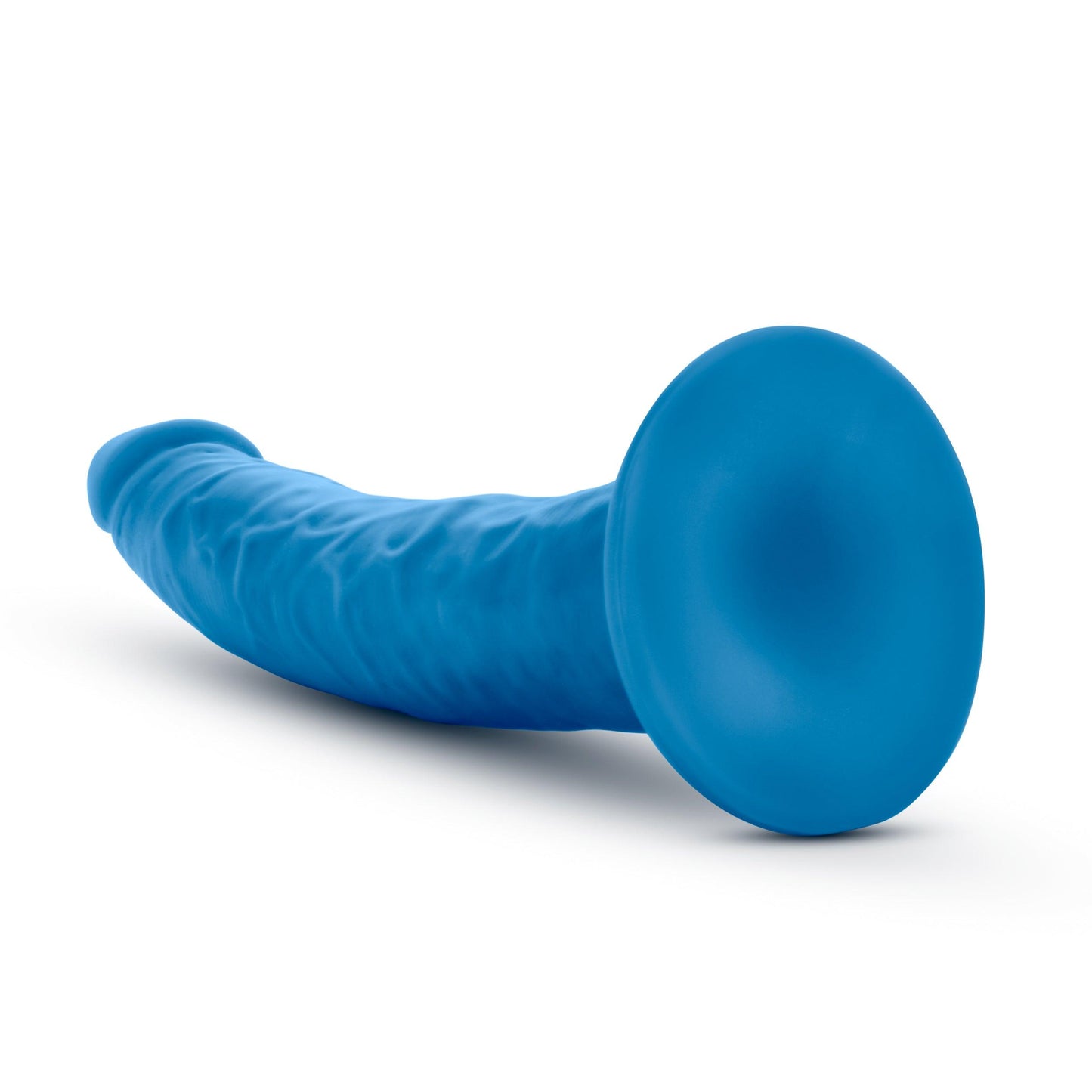 Neo Elite 7.5in Silicone Dual Density Cock Neon Blue - Take A Peek